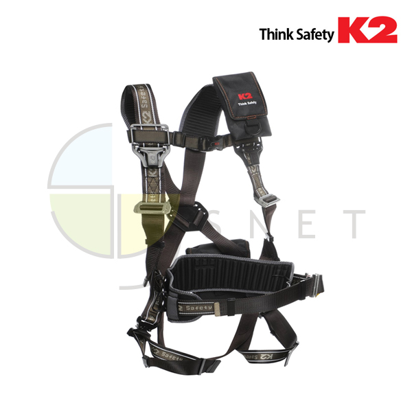 KB-9201/전체식안전벨트/싱글/브라운/K2/알미늄버클/M,L/걸고리1개