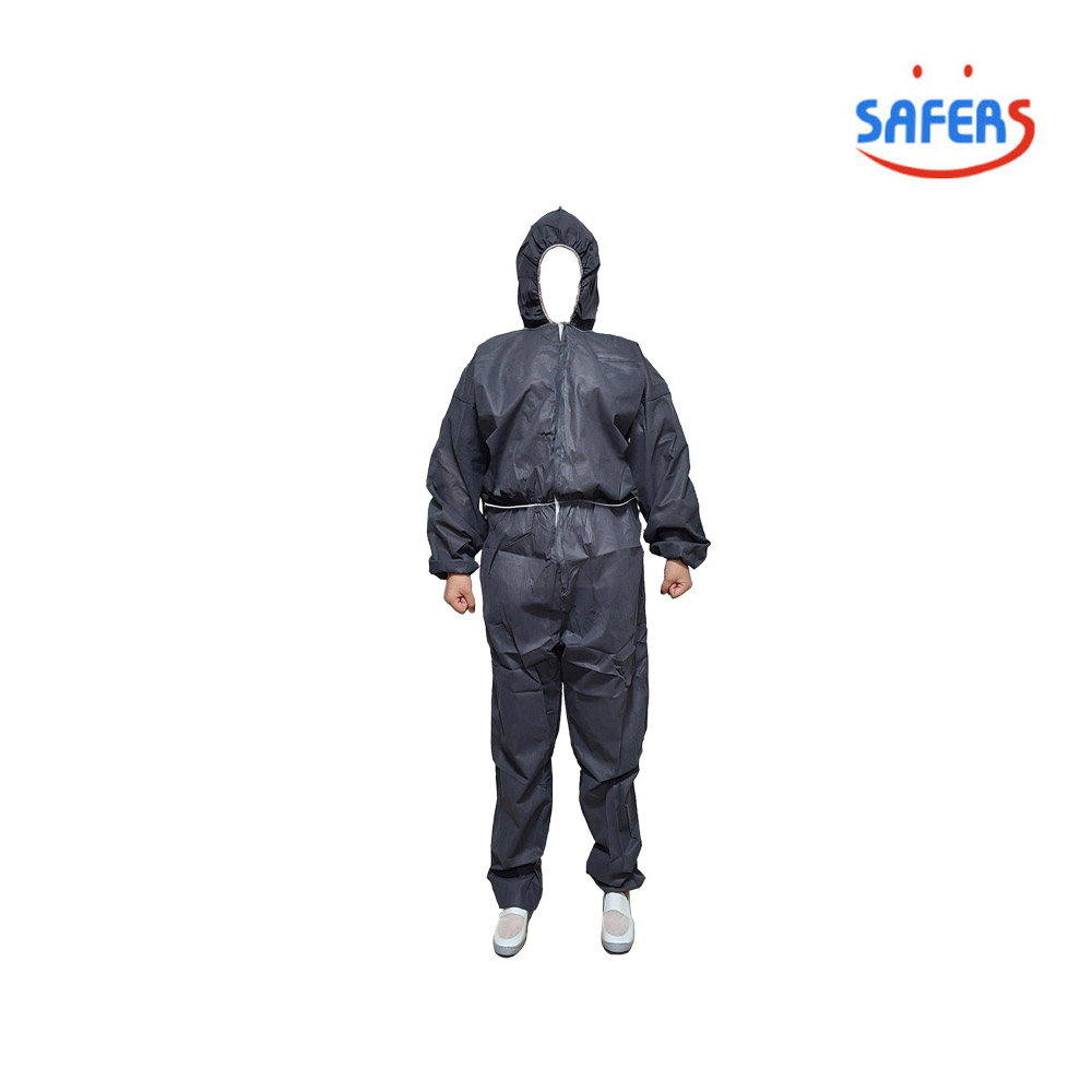 30162/부직포작업복/SS100E/후드일반형/쎄이퍼스/원피스/50g/D.그레이/2XL