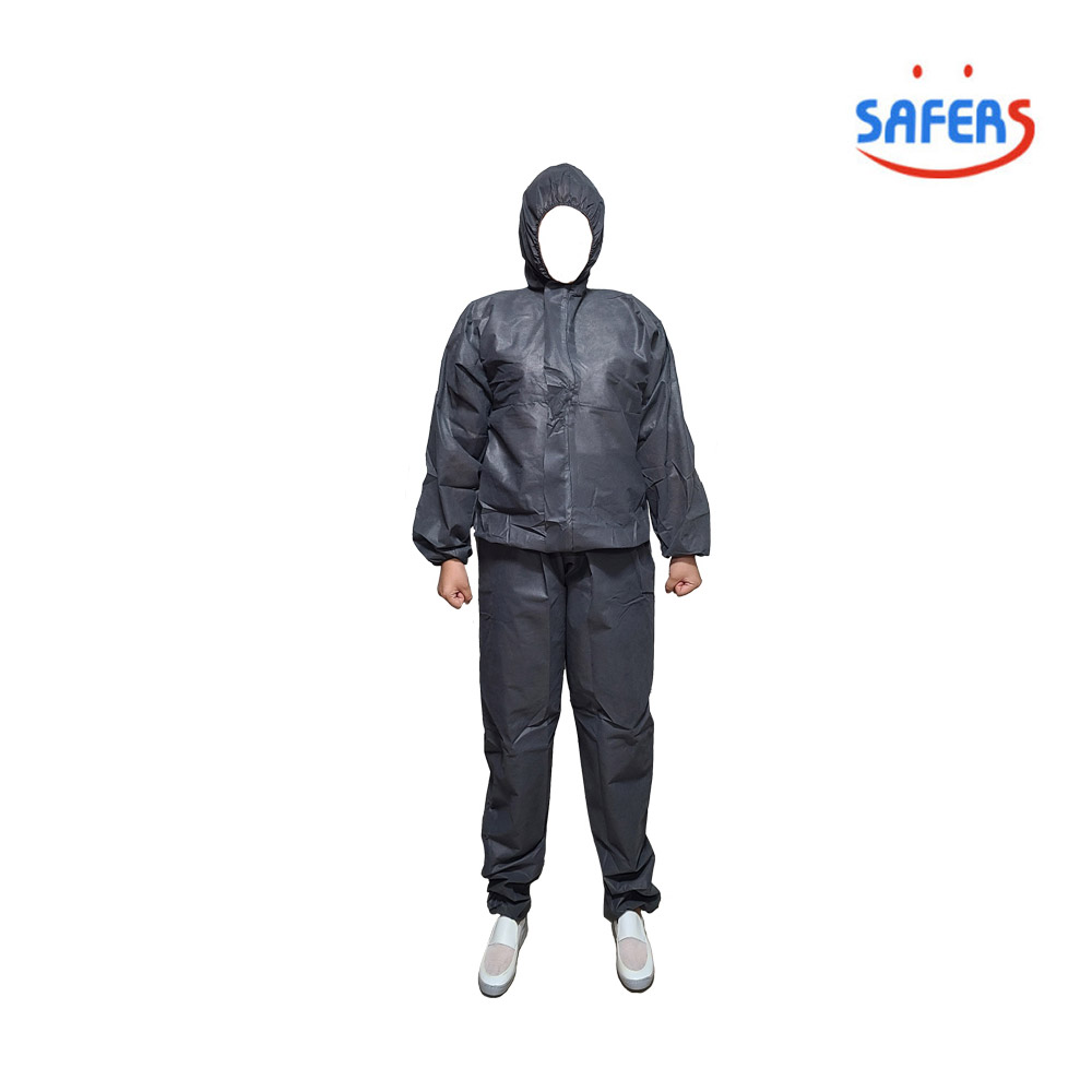 37261/부직포작업복/SS200S/분리보급형/쎄이퍼스/투피스/43g/D.그레이/XL