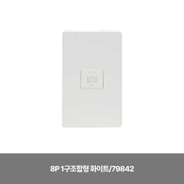 CATV 모듈러잭/모듈러잭(V)/진흥/8P 1구조합형 화이트/79842