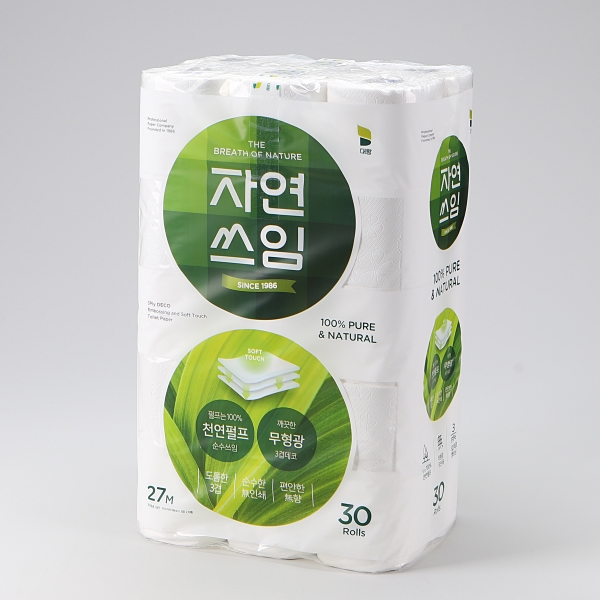 화장지/두루마리/ 자연쓰임 / 천연펄프 / 27m*30롤