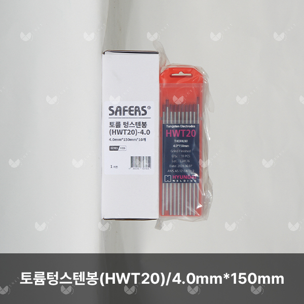 토륨텅스텐봉(HWT20)/82705/RED/2% thoriated/4.0mm*150mm/10개(카톤)