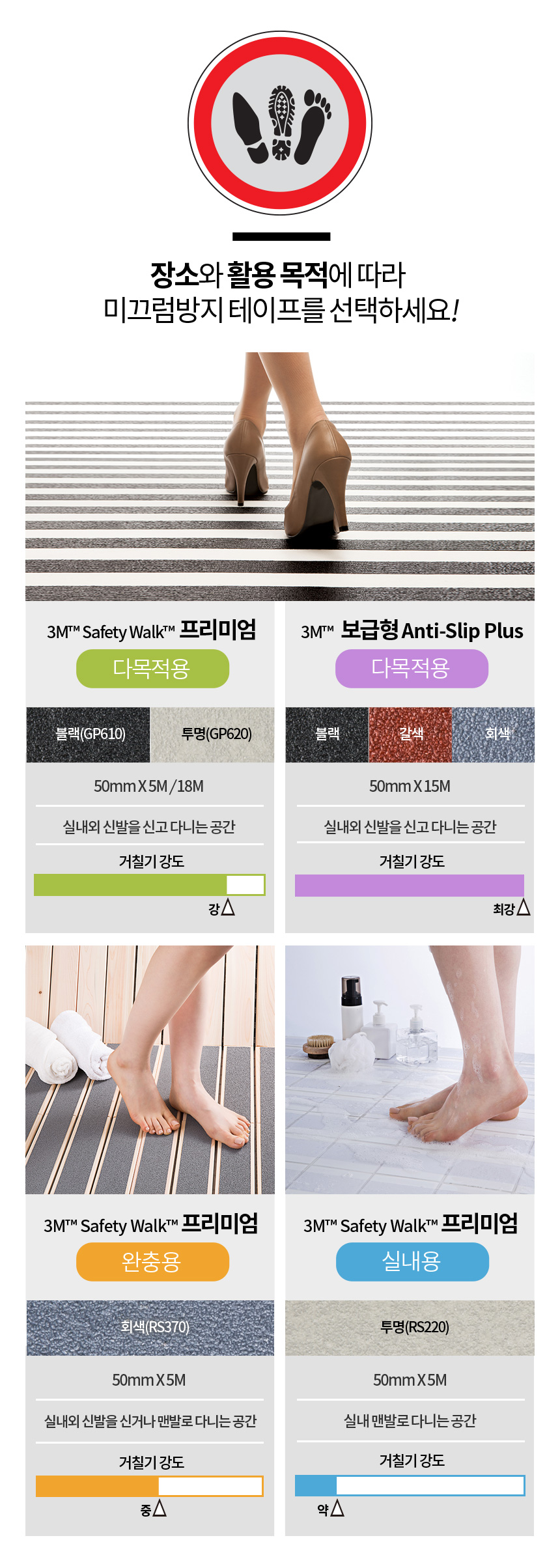 3M 논슬립 검정 #610 100X18M / 검정