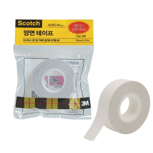 3M 스카치 양면 테이프 138, 24mm*10m / 8801230164621