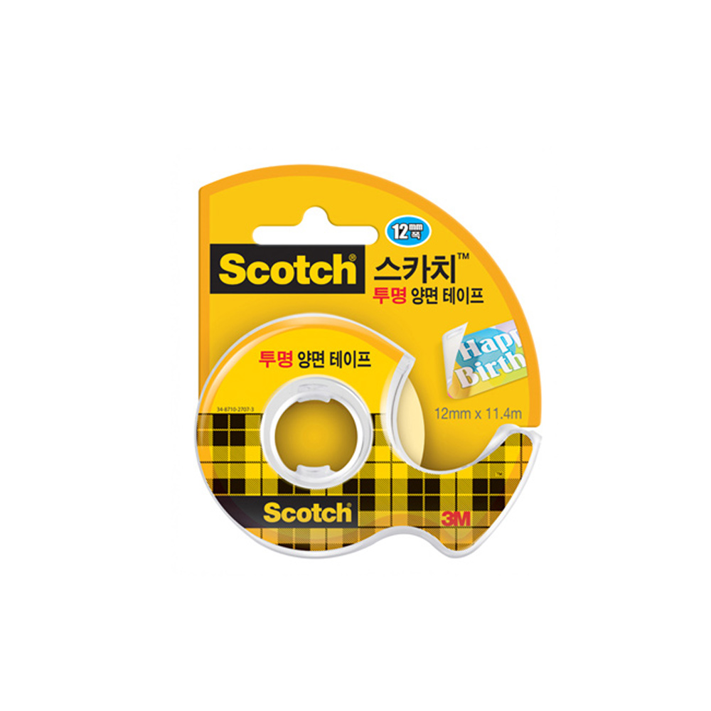3M 스카치 투명 양면 테이프 137D, 12mm*11.4m / 021200010330