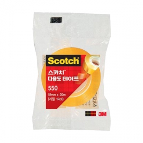3M 스카치 다용도 테이프 리필 550R, 18mm*20m / 8801230166106