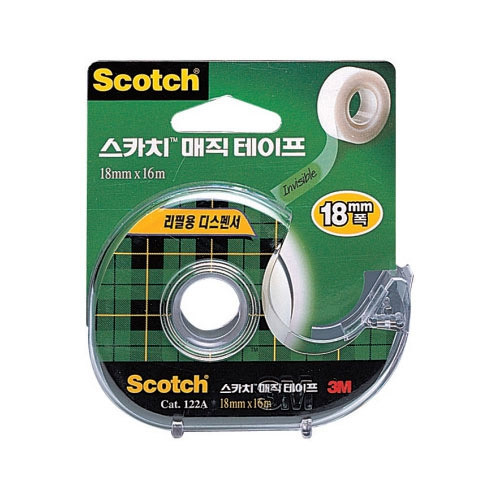 3M 스카치 매직테이프 122A, 18mm*16m / 8801230160173