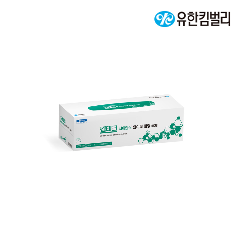 41118/사이언스 와이퍼 대형150매/화이트/430x425mm/실험실용/킴테크/150매x15카톤(박스)