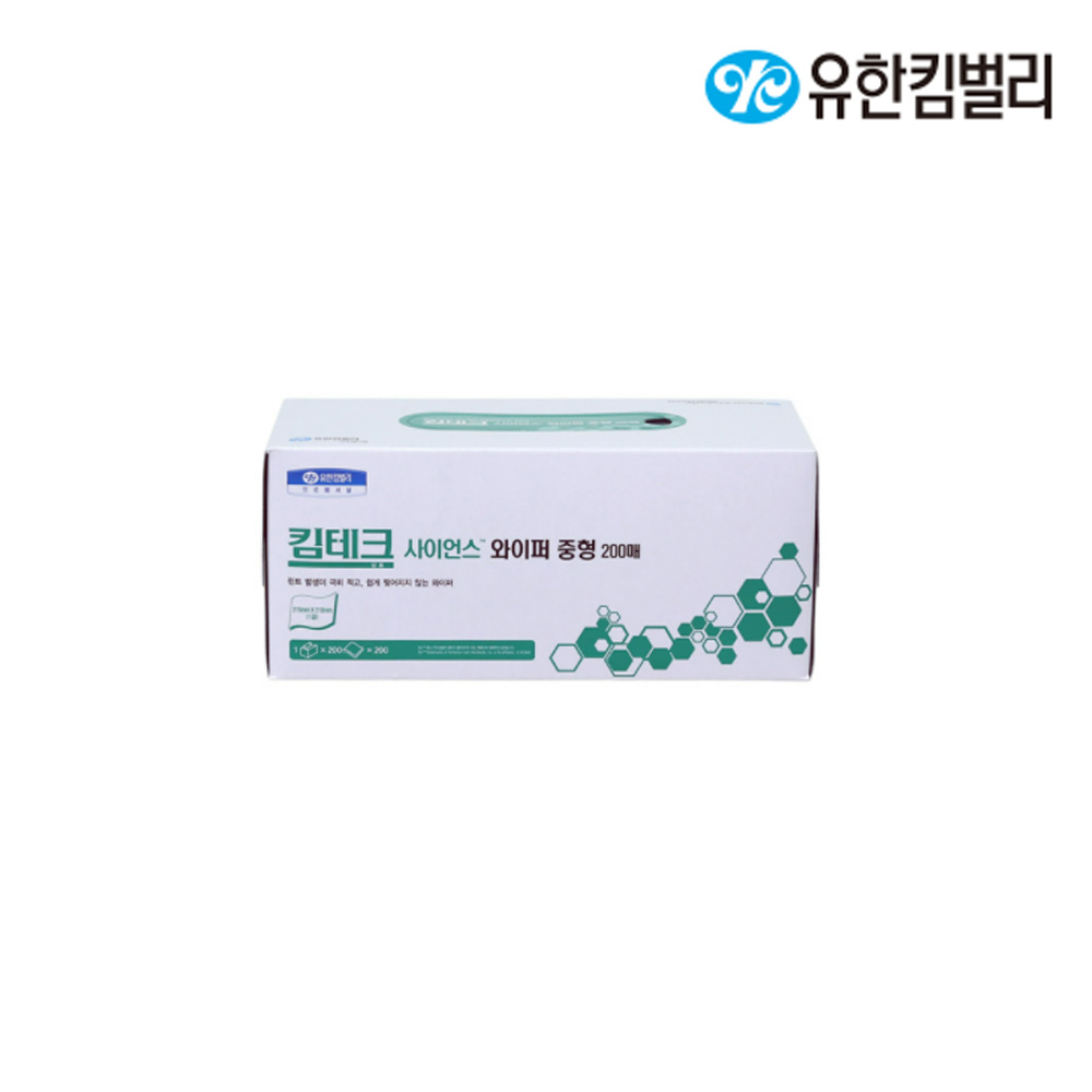41117/사이언스 와이퍼 중형200매/화이트/215x210mm/실험실용/킴테크/200매x30카톤(박스)