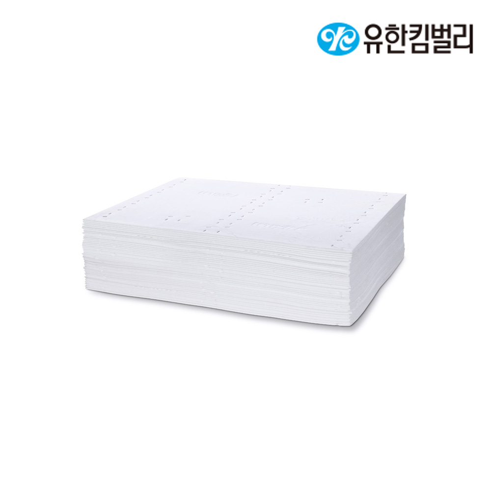 4241261/유흡착재패드중형100매/화이트/400x500mm/와이프올/YK/60g/100패드(박스)