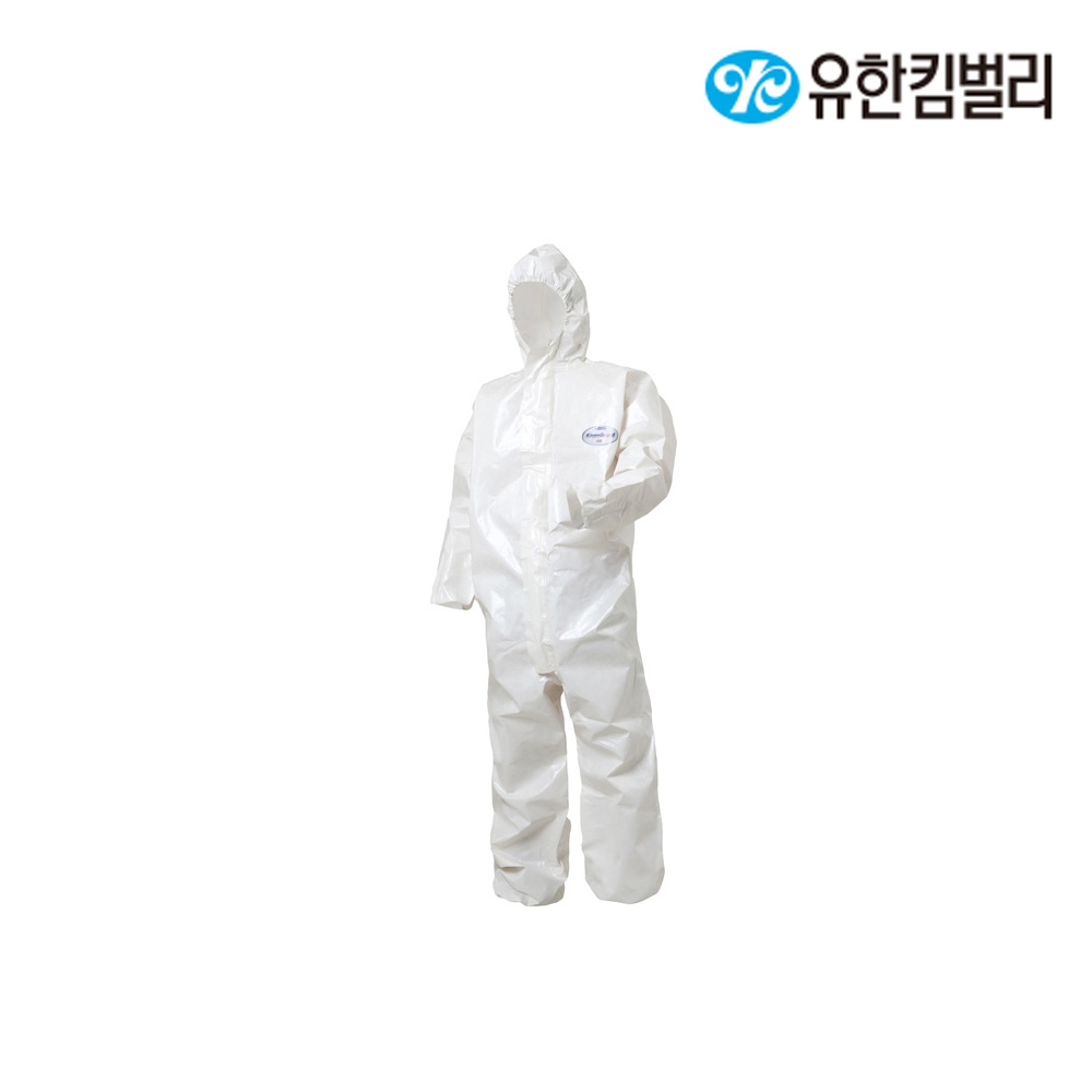 43452/A80보호복후드/화이트/L/전신보호복3형식/SF(불통기)/크린가드/YK/1벌*10백(박스)