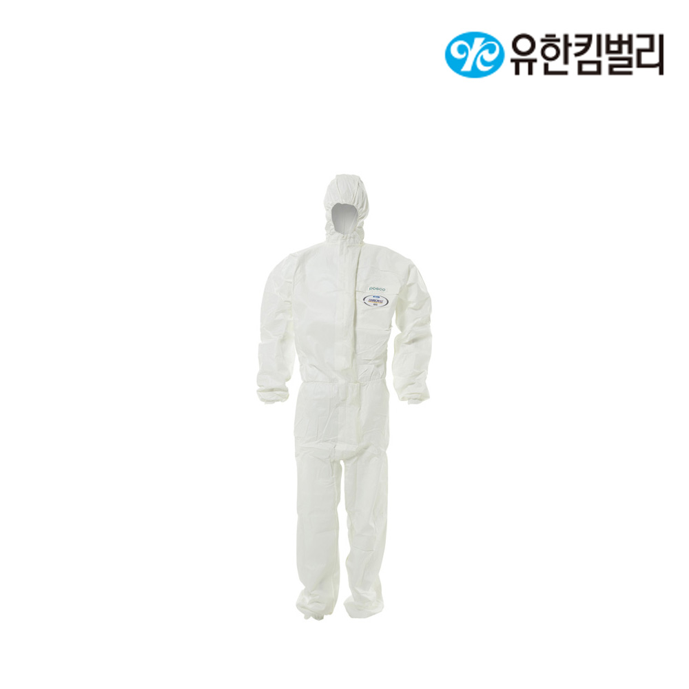 43050/A40보호복후드/화이트/특대형/화학물질용5,6형식/SF(통기)/크린가드/YK/24벌(박스)