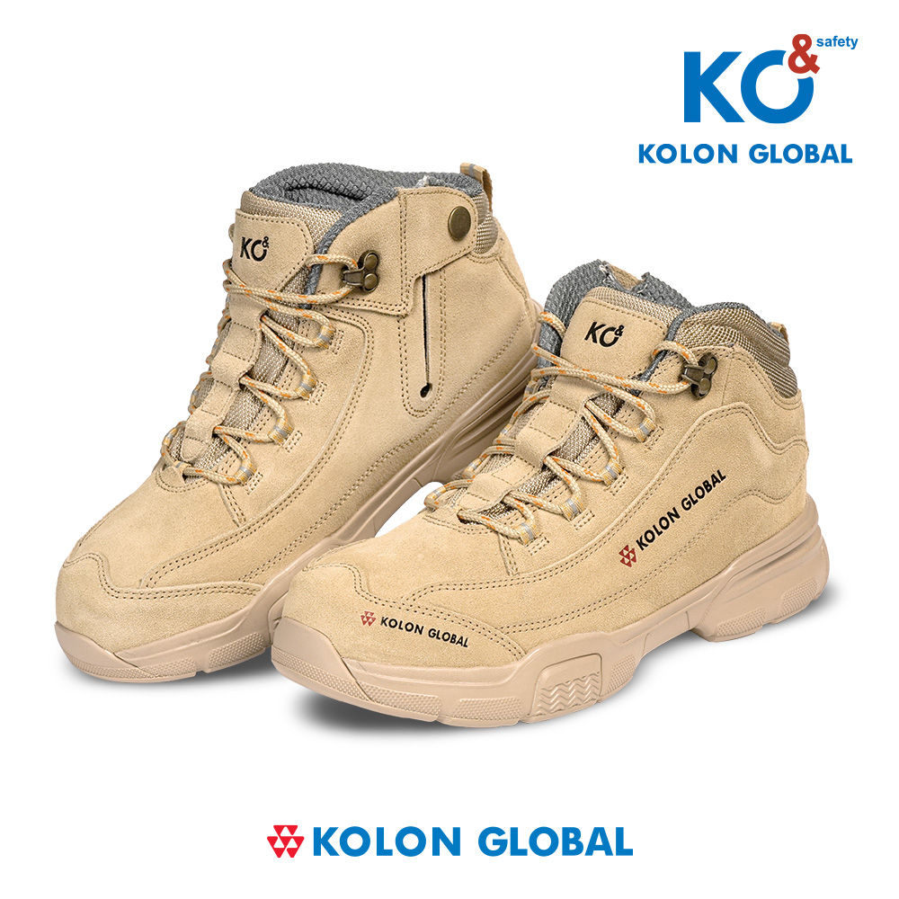 KG-660/코오롱/6인치/끈&지퍼/나노텍스/인젝션/L.베이지/235~290