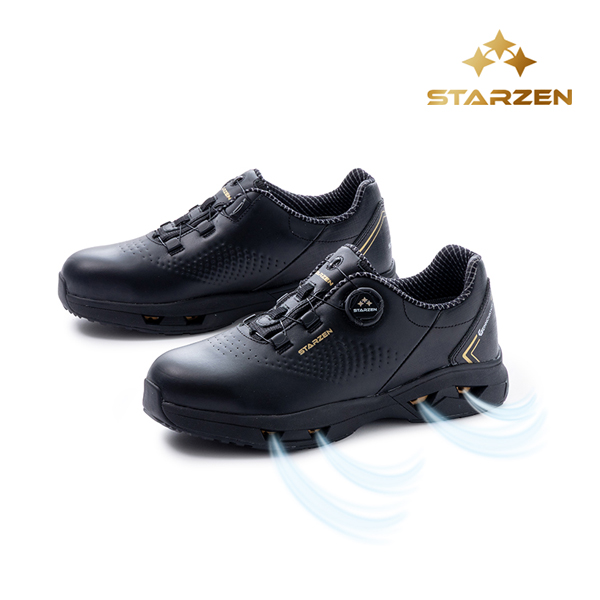 SZ-117/4인치/스타젠/미끄럼방지1급/방수+다이얼/천연가죽/블랙/230~300