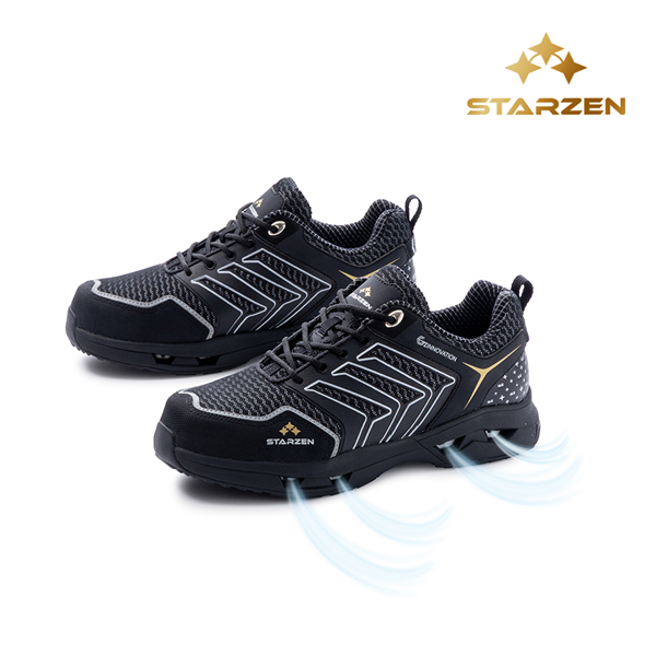 SZ-115/4인치/스타젠/미끄럼방지1급/P토캡+끈/합성피혁/블랙/230~300