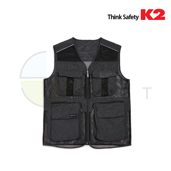 21VE-616R/상의/춘추/20616/조끼/마일론+폴리/망사/멀티포켓/반사기능/S~4XL/차콜