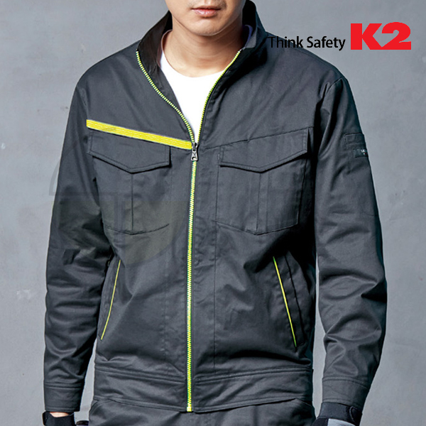 JK-A163R/상의/사철/19163/사계절작업복(상)/코튼+폴리/반사/멀티포켓/S~4XL/그레이