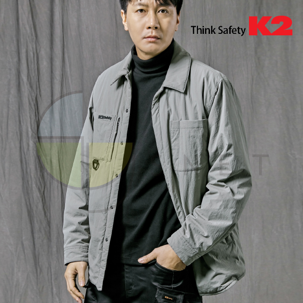JK-F2108/K2/상의/동계자켓/나일론/패딩셔츠형/95~115(5단위)/L.그레이