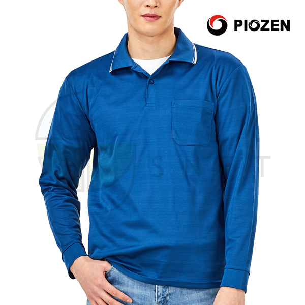 PT-14L/티셔츠//긴팔/폴리100/냉감원단/생활방수/D.블루/S~4XL