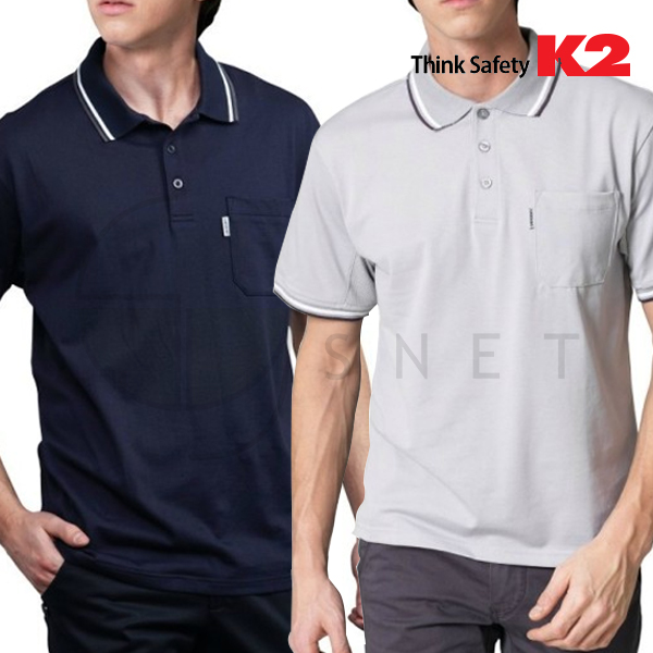 LB2-203/티셔츠/춘하/11203/반팔셔츠/폴리에스테르/통기/S~4XL/L.그레이, 네이비